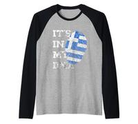 È nel Mio Dna Greco genetico Greco Grecia Orgoglio Radici greche Maglia con Maniche Raglan