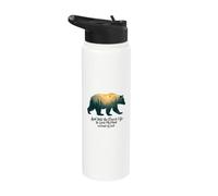 E nella foresta vado a perdere la testa, un orso da campeggio Stainless Steel Insulated Water Bottle