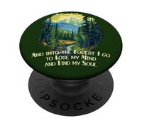 E nella foresta vado amante della natura Escursioni in montagna PopSockets PopGrip Adesivo
