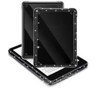 E NET-CASE 2 Pack Custodia per Kindle Paperwhite 12a Gen 2024 (7“) e Kindle Colorsoft Signature Edition 2024 (7”) Custodia sottile e leggera antigraffio in TPU+PC, Clear & Glitter Black