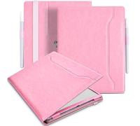 E NET-CASE Custodia per Onyx Boox GO 10.3" ePaper - Custodia in pelle PU con passante per mano/portapenne e funzione di spegnimento automatico (rosa)
