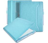 E NET-CASE Custodia per Onyx Boox GO 10.3" ePaper - Custodia in pelle PU con passante per mano/portapenne e funzione di spegnimento automatico (Sky Blue)