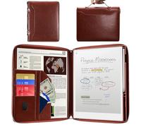 E NET-CASE Custodia per tablet Remarkable Paper Pro da 11,8 pollici (2024) - Design portatile aziendale in pelle PU aggiornata per carta digitale Paper Pro con cerniera e portapenne (marrone)