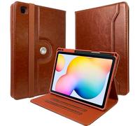 E NET-CASE Custodia sottile per Samsung Galaxy Tab S6 Lite da 10,4 pollici 2024/2022/2020 con portapenne, custodia antiurto con guscio posteriore trasparente trasparente, visualizzazione multi-angolo