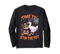 È Ora di mescolare la pentola - Divertente Strega D'Oca di Halloween per Donne e Uomini Maglia a Manica