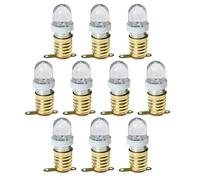 E-outstanding 10PCS 12V bianco caldo E10 vite base lampadina con 10PCS E10 portalampada
