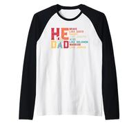 È papà - Coraggioso - Come David - Intelligente - Come Giuseppe - Saggio Maglia con Maniche Raglan