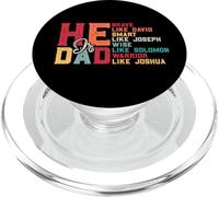 È papà - Coraggioso - Come David - Intelligente - Come Giuseppe - Saggio PopSockets PopGrip per MagSafe
