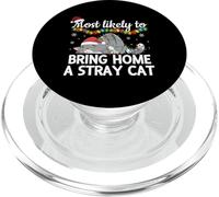 È più probabile che porti a casa un gatto randagio divertente abbinamento familiare PopSockets PopGrip per MagSafe