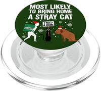 È più probabile che porti a casa un gatto randagio Natale PopSockets PopGrip per MagSafe