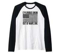 E Pluribus Bandiera Unum USA Maglia con Maniche Raglan