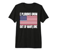E Pluribus Bandiera Unum USA Maglietta Premium