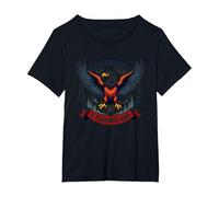 E Pluribus Barbecue Maglietta, Donna Plus-Size, Nero, 3X
