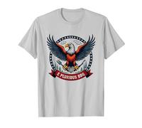 E Pluribus Barbecue Maglietta, Uomo, Argento, M