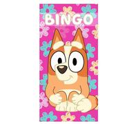 E plus M Bluey & Bingo, costume da bagno e telo mare da ragazza, costume intero estivo per bambini, misure 92-122, ideale per spiaggia e piscina, Panno rosa, 2-6 Jahre