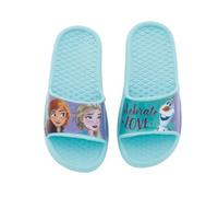 E plus M Frozen EVA infradito con chiusura in , impermeabili, pantofole da bagno per ragazze e vasca da bagno, Blu, 28 EU