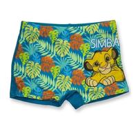 E plus M Re Leone Simba, costume da bagno per bambini, elasticizzato, con motivo giungla, taglia 98-128, Blu, 122 cm-128 cm
