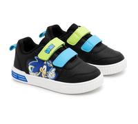 E plus M Sonic the Hedgehog - Scarpe da ginnastica per bambini, leggere, con chiusura in , ideali per la scuola e il tempo libero, taglie 25-33, Nero , 28 EU