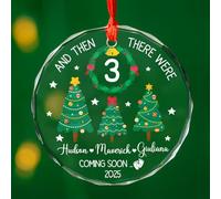 E Poi C'Erano 3 Addobbi Per Natale Vetro Ornamenti Di Albero Di Natale Con Cordino Ciondoli Decorazione Albero Di Natalizia