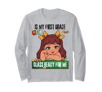 È Pronto per Me di 1 ° Grado per Tornare a Scuola Ragazze di Prima elementare Maglia a Manica