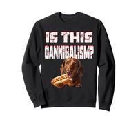 è Questo cannibalismo? Bassotto Che Mangia Un Hot Dog Felpa