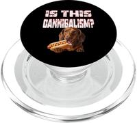 è questo cannibalismo? bassotto che mangia un hot dog PopSockets PopGrip per MagSafe