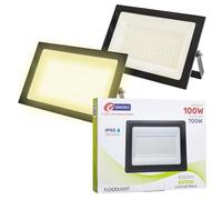 E-QUICKLY faretti LED da esterno - 100W, potente proiettore da 8000 lumen, faretto led da esterno con luce bianca naturale 4000K, faro LED grado di impermeabilità IP65, faretti da giardino 220V, 2 PZ