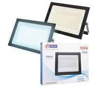 E-QUICKLY faretti LED da esterno - 100W, potente proiettore da 8000 lumen, faretto led da esterno con luce bianca fredda 6000K, faro LED grado di impermeabilità IP65, faretti da giardino 220V, 2 PZ