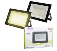 E-QUICKLY faretti LED da esterno - 50W, potente proiettore da 4000 lumen, faretto led da esterno con luce bianca naturale 4000K, faro LED grado di impermeabilità IP65, faretti da giardino 220V, 2 PZ