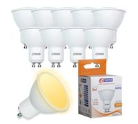 E-QUICKLY lampadina gu10 led - faretti led 5w equivalenti 40w, lampadine led gu10 luce calda 3000k, faretto da interno, attacco gu10 led 3000k, lampadine 450 lumen ad alta efficienza, 10 pz