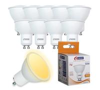 E-QUICKLY lampadina gu10 led - faretti led 7w equivalenti 50w, lampadine led gu10 luce calda 3000k, faretto da interno, attacco gu10 led 3000k, lampadine 630 lumen ad alta efficienza, 10 pz