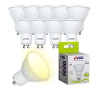 E-QUICKLY lampadina gu10 led - faretti led 7w equivalenti 50w, lampadine led gu10 luce naturale 4000k, faretto da interno, attacco gu10 led 4000k, lampadine 630 lumen ad alta efficienza, 10 pz