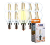 E-QUICKLY lampadine led e14 luce calda - 7w equivalenti 60w, luce led 2700k, lampadina attacco piccolo, 700 lumen, lampadina led e14 vintage di piccole dimensioni, lampadine led filamento, 10PZ