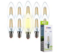 E-QUICKLY lampadine led e14 luce naturale - 7w equivalenti 60w, luce led 4000k, lampadina attacco piccolo, 700 lumen, lampadina led e14 vintage, lampadine candela led filamento, basso consumo, 10PZ