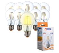 E-QUICKLY Lampadine Led E27 luce calda - 10W equivalenti 90w, 1000 lumen, Lampadina luce led calda 2700k, Lampada attacco grande, lampadina led e27 vintage, lampadine led filamento e27, 10 PZ