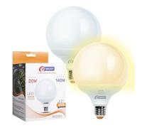 E-QUICKLY lampadine led e27 luce calda, 20W equivalenti 140w, lampadina led globo, lampadine led grandi dimensioni ⌀120mm, lampadina e27 3000k, lampade led e27 ad alta efficienza 1800 lumen, 2 pz