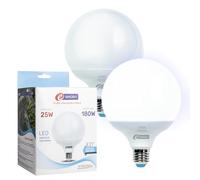 E-QUICKLY lampadine led e27 luce fredda, 25W equivalenti 180w, lampadina led globo, lampadine led grandi dimensioni ⌀120mm, lampadina e27 6000k, lampade led e27 ad alta efficienza 2250 lumen, 2 pz