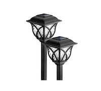 E-QUICKLY - Luci solari da Esterno, Giardino, Luci Decorative per Esterno, Patio, Prato, Corridoio, Impermeabilità IP44 - pacco da 2 PZ