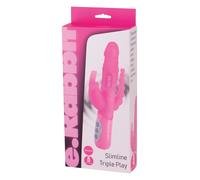 E Rabbit Tripla stimolazione vaginale clito anal ricaricabile silicone vibro