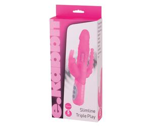 E Rabbit Tripla stimolazione vaginale clito anal ricaricabile silicone vibro