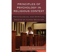 E. Rae Harcum Principles of Psychology in Religious Context (Tascabile)
