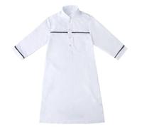 e ragazze vestito cappotto primavera e grande cravatta rotonda manica lunga metà musulmana araba gioventù casual vestito inverno cappotto bambini, bianco, 11-12 Anni