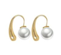 E Retro Goccia D'acqua A Forma di ABS Imitazione Perla Gancio Dell'orecchio Luce di fascia alta Temperamento Nuovi Accessori Per Le Donne Orecchini Set Borchie E Cerchi, One Size, Rame