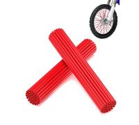 E-riding 72 pezzi di copriraggi per moto - Coprispacchi universali per ruote da cross e Pit Bike per cerchi da 8"-21", adatti per moto da cross, sedie a rotelle - Rosso