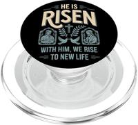 È risorto con lui We Rise New Life Christian Streetwear PopSockets PopGrip per MagSafe
