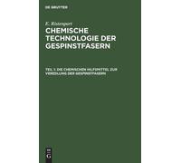 E Ristenpart Die Chemischen Hilfsmittel Zur Veredlung Der Ges (Copertina rigida)