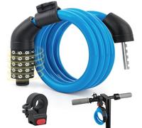 E Roller Lucchetto Blu Lucchetti, serratura a 5 cifre per bicicletta serratura a cavo Serratura a combinazione antifurto di alta sicurezza con grillo 120cm/12mm serratura a cavo per Xiaomi/Ninebot