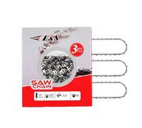 E & S Confezione da 3 catene per motosega da 40,6 cm, calibro 127 cm, passo 0,8 cm, 66 maglie, adatte per catena per motosega Husqvarna 435, catena per motosega Husqvarna 445, semi scalpello da 40,6