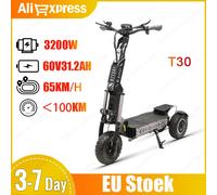 E-Scooter 3200W Doppio Motore 60V 31.2Ah Batteria Freno Idraulico Scooter Elettrico 13 Pneumatici Fuoristrada Sospensione Idraulica EScooter