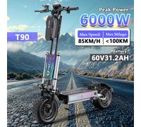 E-Scooter Potenza di Picco 3000W * 2 Motore 60V31.2ah Cruscotto Multifunzionale Scooter Elettrico 13 Pollici Pneumatico Fuoristrada Autostrada EScooter
